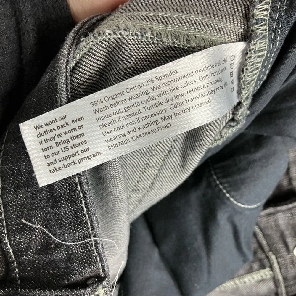Eileen Fisher black‎ straight Jeans size 6